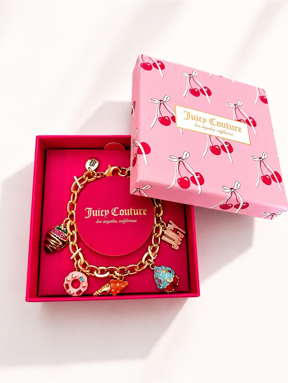 Juicy Couture Y2K Dessert Charm Bracelet 8” NWT